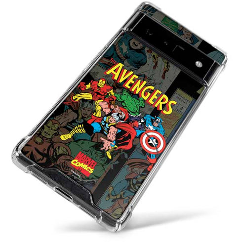 Marvel Classic Comics Avengers Assemble Google Pixel 6 Clear Case